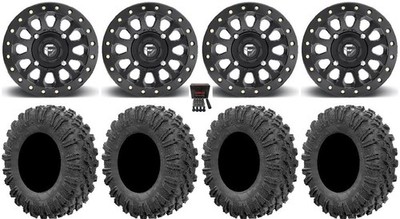 Fuel Vector Beadlock 15'' Wheels 30'' MotoRavage Tires Can-Am Commander Maverick