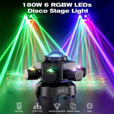 UKING 6Arm Magic Ball LED Stage Light Moving Head Beam Light Laser DJ Disco Bar