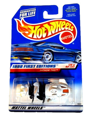 VTG 1998 Hot Wheels First Editions Fathom This 1:64 Scale Diecast Vehicle White 