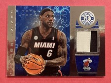 LeBron James 🔥 2013-14 Totally Certified Blue Game-Worn Relic Mem Heat #d /25