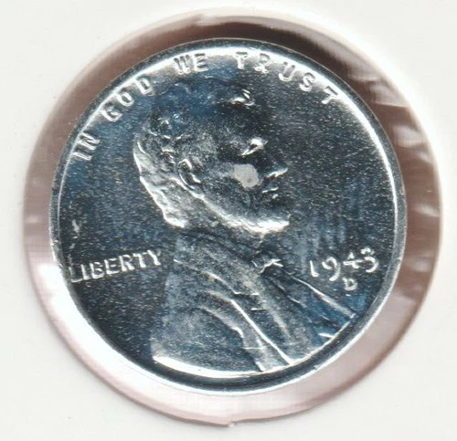 1943 WWII Lincoln Wheat Steel Penny Collectible US Collection Very Good War Coin