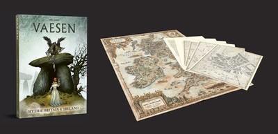 Vaesen Mythic Britain & Ireland Guide Book (Hardcover) PLUS Maps & Handouts Pack