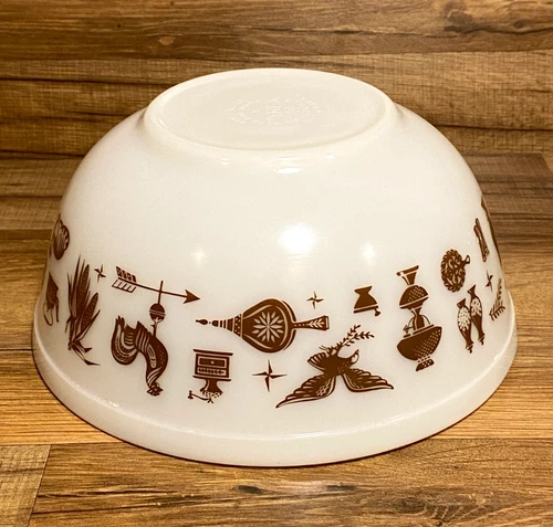 VTG. PYREX - EARLY AMERICAN - 2 1/2 QT NESTING MIXING BOWL # 403 - PERFECT