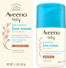 Aveeno Baby Daily Moisture Face Cream, Oat Enriched Moisturizing Cream for Babie