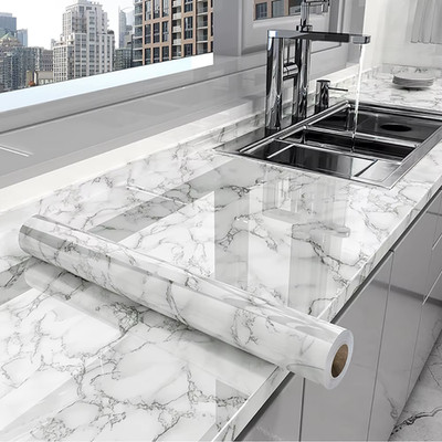Marble Contact Vinyl Paper Self Adhesive Peel Stick Wallpaper Kitchen Countertop