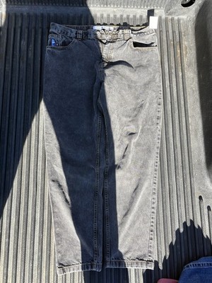 Polar Skate Co. Black Denim Jeans '92 Act 34x32 Tapered Skater Baggy