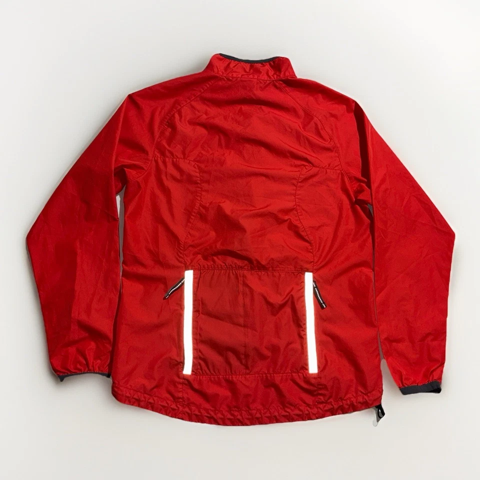 Nike Clima-Fit Rojo Ciclismo Correr Cortavientos Chaqueta Reflectante Bolsillo Trasero M Foto 4 de 4