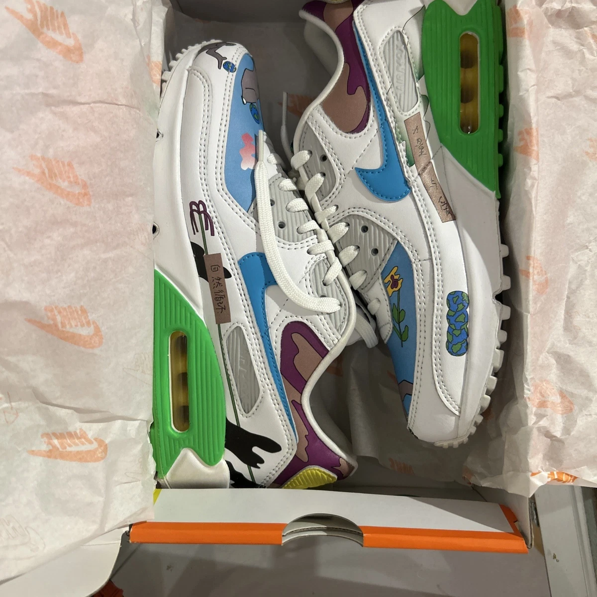 Nike Ruohan Wang x Air Max 90 Flyleather Multicolor | eBay display picture 3