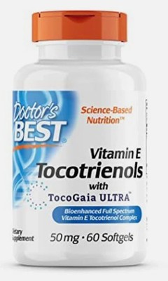 Doctor's Best Vitamin E Tocotrienols With TocoGaia ULTRA 60 Softgels