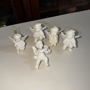 Mixed Lot of Small White porcelain Unicorn angels Figurines Miniatures Fantasy