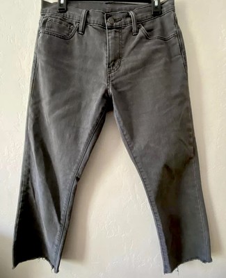 Levis 504Jeans Straight Fit Black Cropped Cut Off 30 W x  25 L  Tagged  30x30