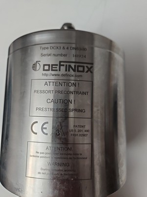 Definox DCX3 & 4 DN63/80, 2.5'' Shut-off  Valve, Normally Open