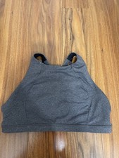 Lululemon Women Sports Bra grey Free To Be Wireless Strappy Pullover size 12
