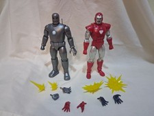 Hasbro Marvel Legends Iron Man 2020 Silver Centurion And 2023 Iron Man Mark I