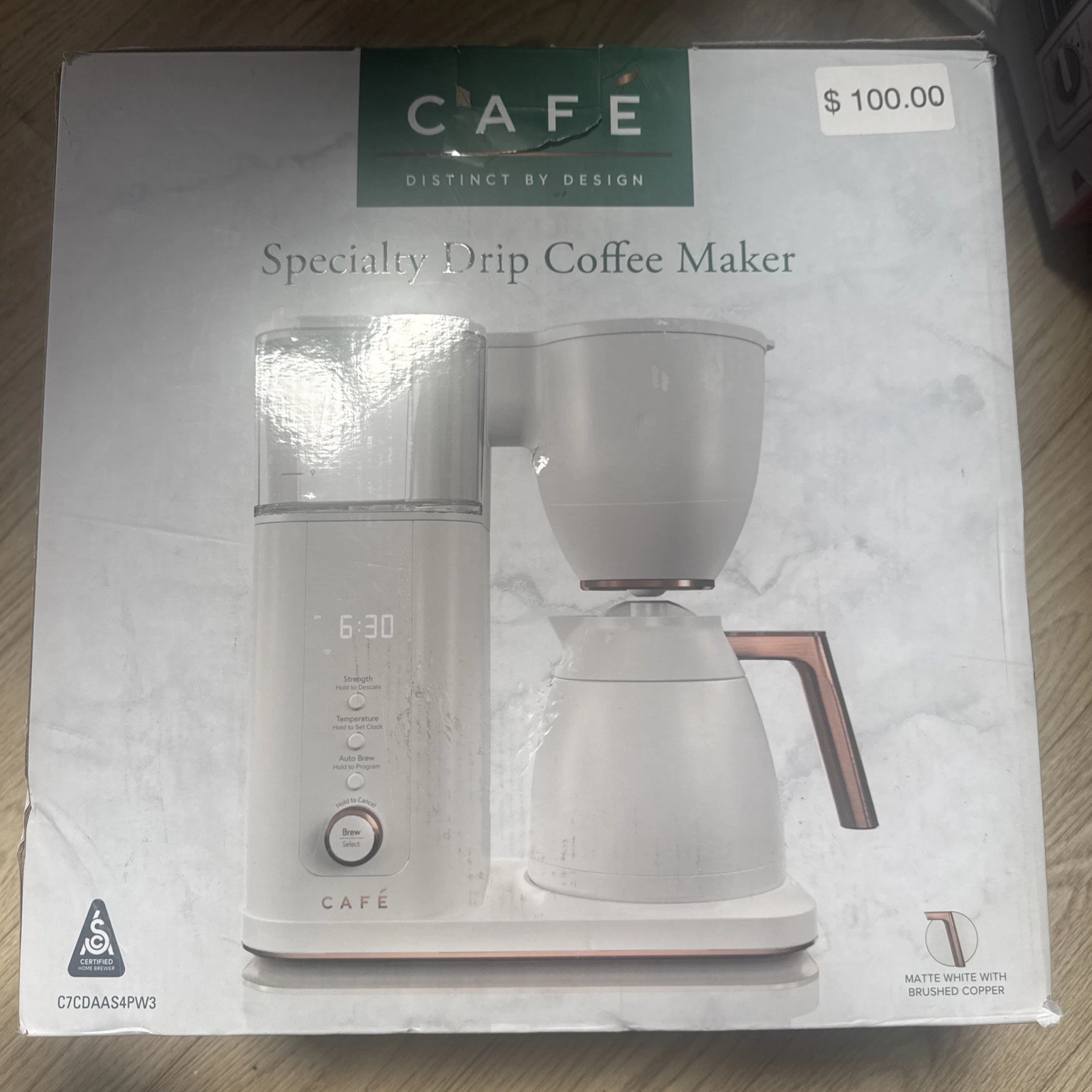 Café Specialty Drip Coffee Maker - Matte White (C7CDAAS4PW3)
Opens in a new window or tab