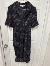 Uniqlo Ines De La Fressange Womens Shirt Dress Flamingo Print Size S Paris