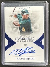 2021 Panini Flawless Miguel Tejada Signatures Auto #/15 Athletics