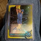 Christian Braun 2021-22 Bowman Chrome Autograph Yellow Refractor RC #'d 67/75