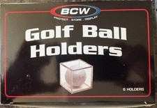 New 6 PCK BCW Golf Ball Display Cube Square Holders For Autograph Golf Balls