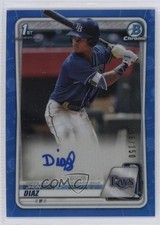 2020 Bowman Chrome Prospects Blue Refractor /150 Jhon Diaz #CPA-JDI Auto 12i0