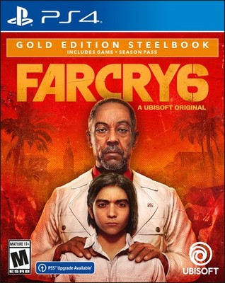 Far Cry 6 PlayStation 4 Gold Steelbook Edition with free up (Sony Playstation 4)