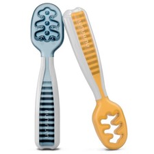 NumNum Baby Spoons Set, Essentials 2 Spoons, 01 - Blue / Orange