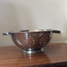 Heavy Duty Stainless Steel Footed Colander Strainer Dual Handle 11  