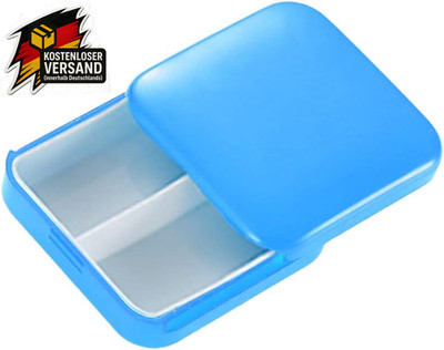 Tablettenbox, 2 Fächer Pillendose, Klein Tablettenbox, Medikamenten-Organizer, P
