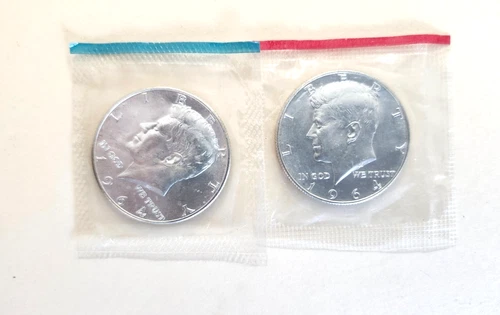 1964 P&D SILVER UNCIRCULATED HALF DOLLARS