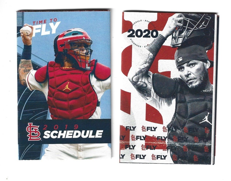 2019 & 2020 St Louis Cardinals Pocket Schedules - Bank of America- Yadier Molina