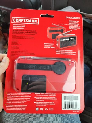 Craftsman CMXZRAZW822 AM/FM Rechargeable EMERGENCY Weather Radio