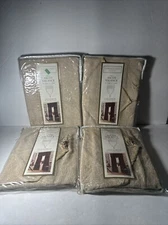 lot of 4 Croscill Classics Ascot Valance 40" x 25" Window Treatment Champagne