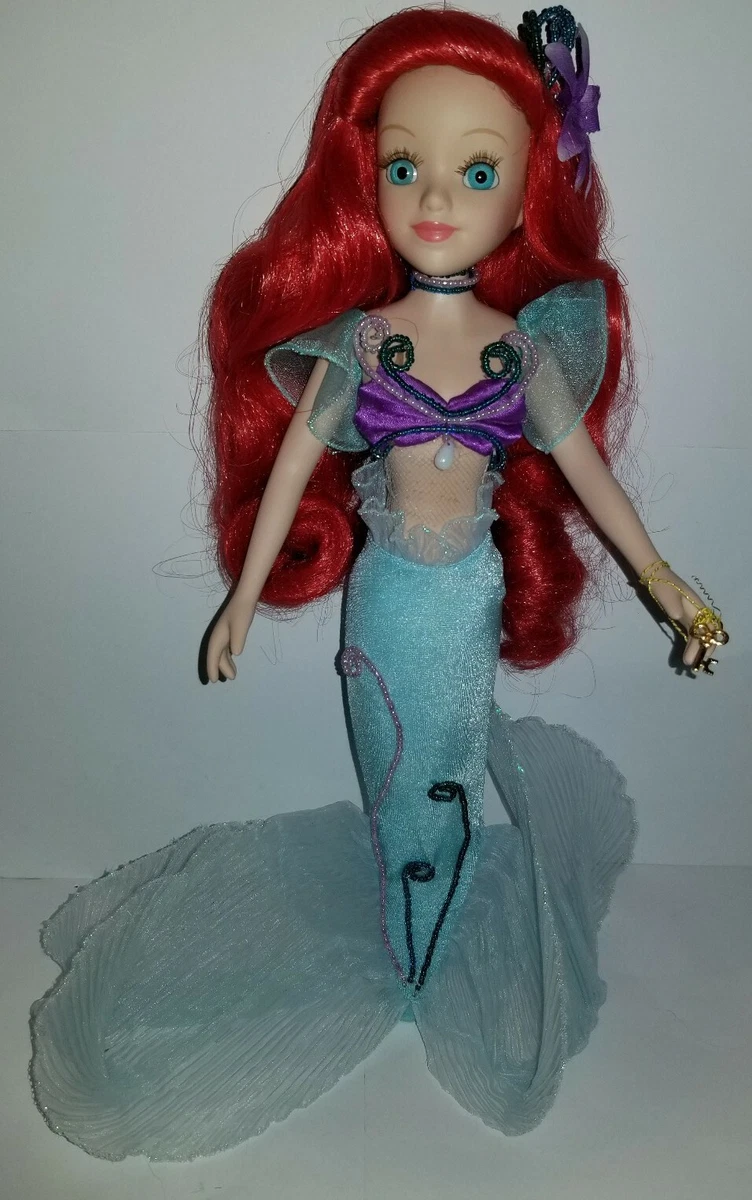 Disney Princess Little Mermaid Ariel Porcelain Doll 2004 Brass Keys Collection