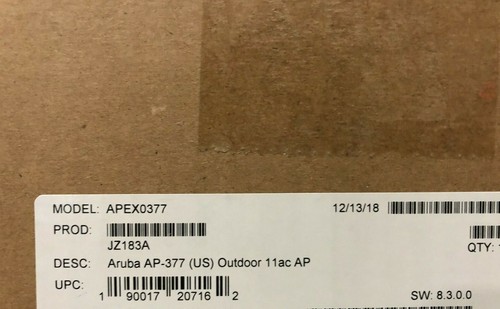 JZ183A Aruba AP-377 (US) Outdoor 11ac AP 2 Gbit/s Wireless Access Point- New - Picture 2 of 4