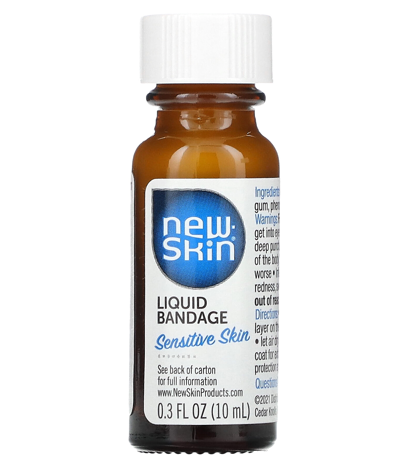 Жидкий бинт/Средство для защиты кожи, Чувствительная кожа, 0,3 жидких унции (10 мл)