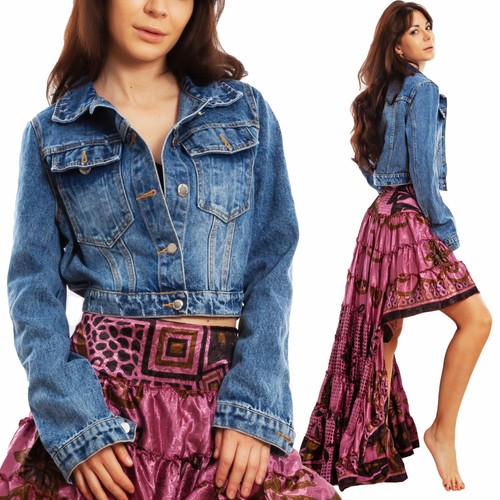 Giacca jeans donna giubbotto giacchetto corto giubbino bottoni TOOCOOL  19258 | eBay