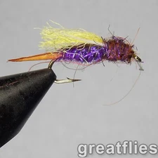 1 dozen (12) - Psycho Prince Nymph - PURPLE