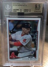 2014 Topps Update Mookie Betts US26A RC Rookie Card Beckett BGS True Quad 9.5