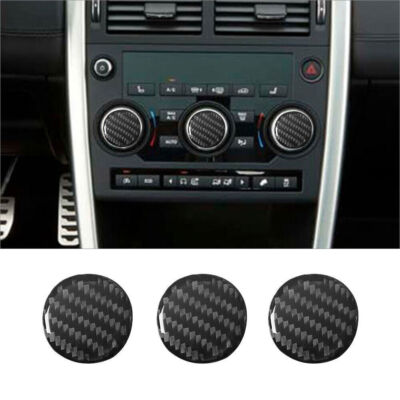 Carbon Fiber Climate Control Knob Cover Trim For Land Rover Discovery Sport