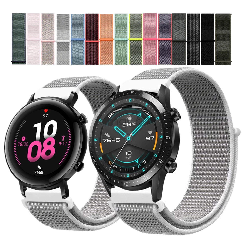 Watch Band For Huawei Watch GT2e/GT/GT2 46mm 42mm, Woven Nylon Loop Sport Strap