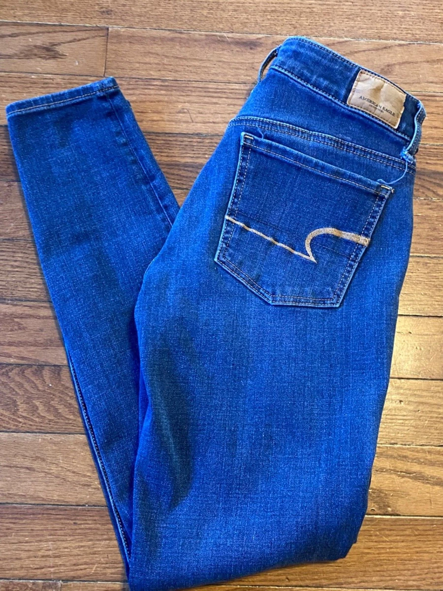 American Eagle Jegging Super Stretch Women Size 4 Skinny Jeans Mi Rise  jegging