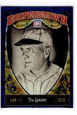 Tris Speaker 2013 Panini Cooperstown Blue Crystal Cracked Ice #3 /499