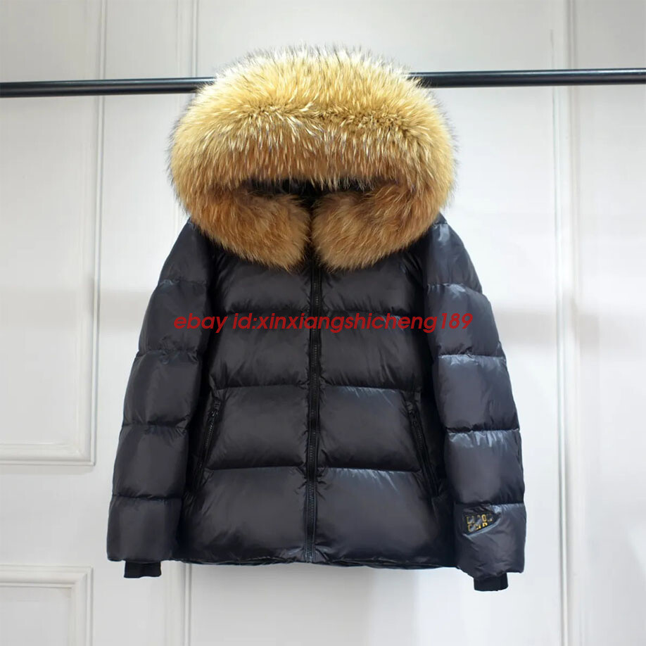 Daunen Jacke Daunenjacke Kurz Mit Fellkragen Damen Herren Winter