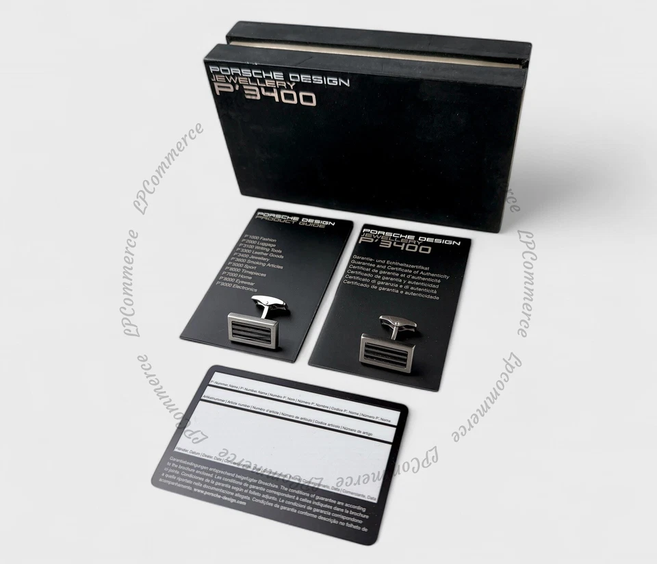 Cufflinks Porsche Design P3400 Cufflink Grille Titanium Black twins 996 993 t... - Image 2 of 4
