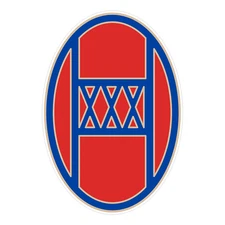 30th Armored Brigade Combat Service Identification Badge Bumper Sticker Vinyl 5"