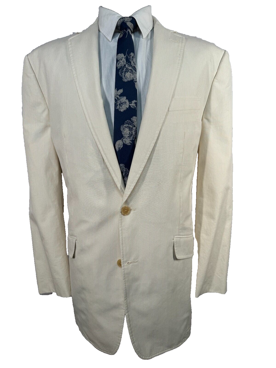 CALVIN KLEIN Mens Beige Khaki ATHLETIC FIT Cotton Sport Coat