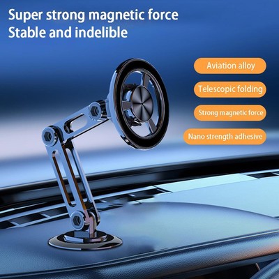 720 Degree Rotating Metal Aluminum Alloy Magnetic Suction Car Phone Holder F7