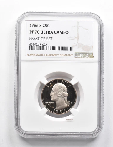 PF70 UCAM 1986-S Washington Quarter Prestige Set NGC RARE PEDIGREE *9756