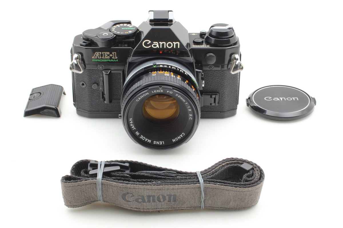 N MINT w/Strap] Canon AE-1 Program Film Camera 50mm f1.8