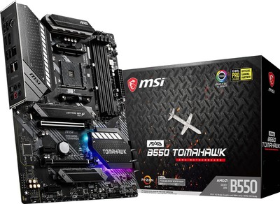 MSI MAG B550 TOMAHAWK Gaming Motherboard (AMD AM4, DDR4, PCIe 4.0, SATA 6Gb/s...